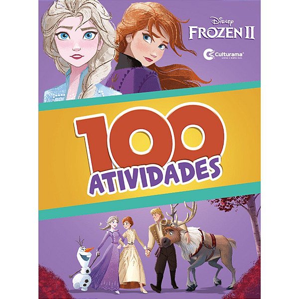 Livro Com 100 Atividades - Frozen 2 - 1 unidade - Disney Original - Rizzo