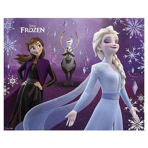 Painel Plástico Decorativo - Festa Frozen 2 - 1 unidade - Disney Original  - Rizzo