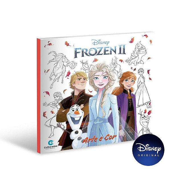 Livro Arte E Cor Frozen 2 - 01 Unidade - Disney Original - Rizzo