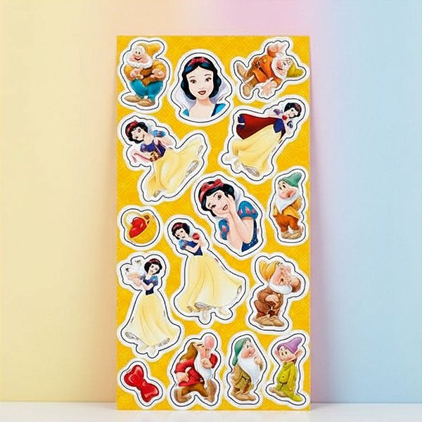 Adesivo Decorativo - Branca de Neve Clássica - 15 unidades - Disney Original - Rizzo
