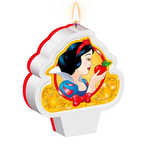 Vela Festa Princesa Branca de Neve - 1 Uni - Disney Original - Rizzo