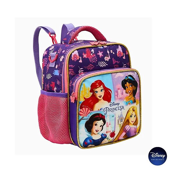 Lancheira Térmica Escolar Com Zíper - Princesas - Disney Original - 1 unidade - Rizzo