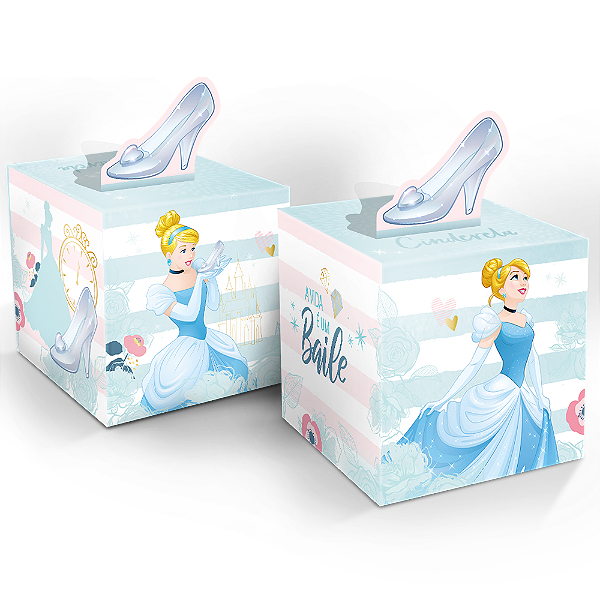 Caixa Surpresa - Festa Cinderela - 08 unidades - Disney Original - Rizzo