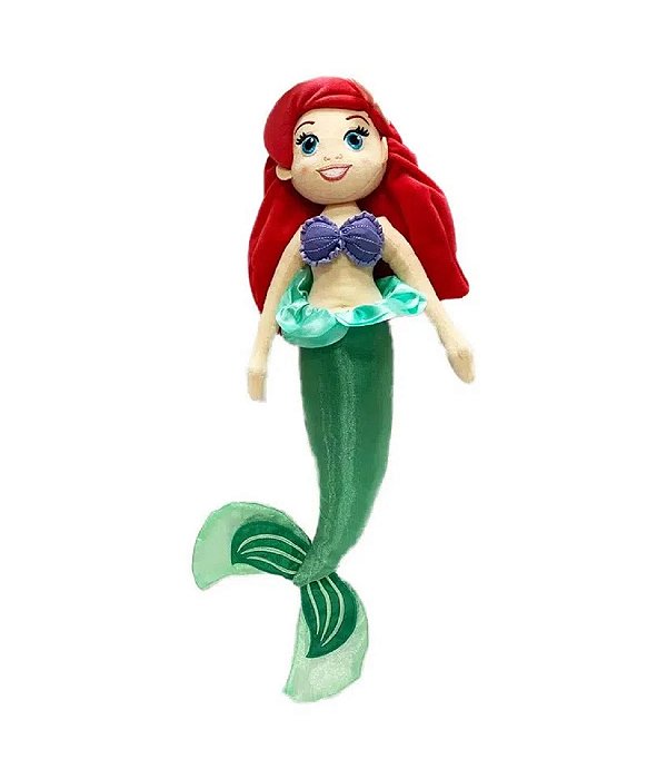 Pelúcia Ariel 51cm - Pequena Sereia  - 1 unidade - Disney Original - Rizzo