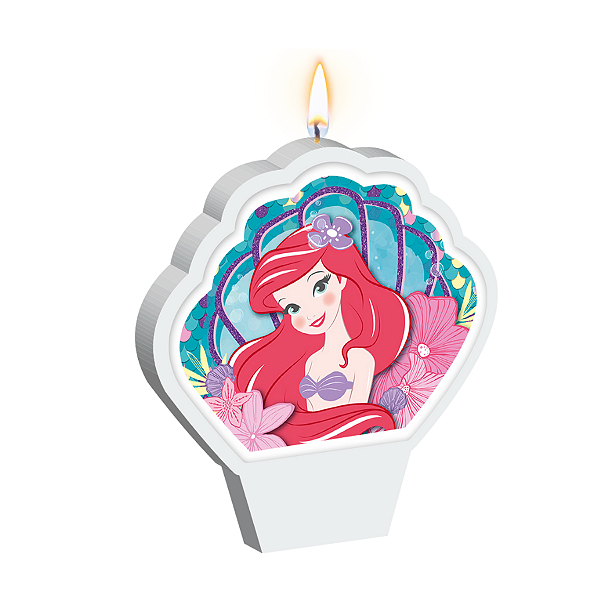 Vela Plana Adesivada Ariel Sereismo - 01 unidade - Disney Original - Rizzo