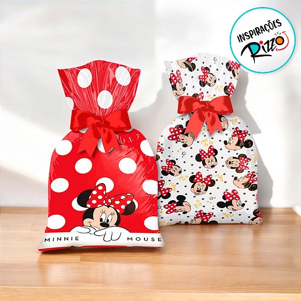 Sacola Plástica - Minnie Mouse - 8 unidades - Disney Original - Rizzo