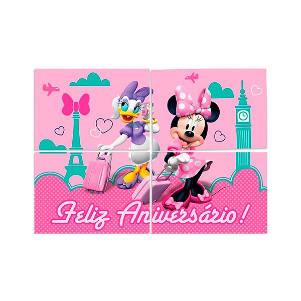 Kit Decorativo -  Minnie 4 partes Ref. 244 - 1 unidade - Disney Original - Rizzo