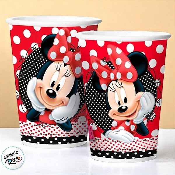 Copo de Papel - Minnie - 180ml - 12 unidades - Disney Original - Rizzo