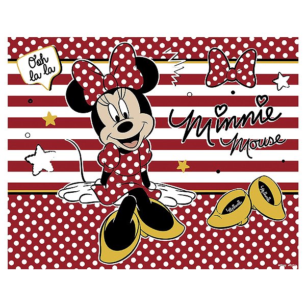 Painel Plástico Decorativo - Festa Minnie Mouse - 1 unidade - Disney Original  - Rizzo