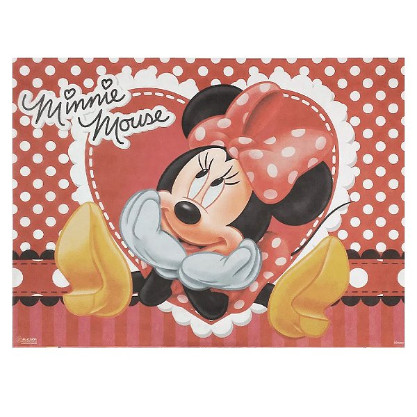 Painel Grande TNT Minnie Mouse -1,40x1,03cm - 1 unidade - Disney Original - Rizzo