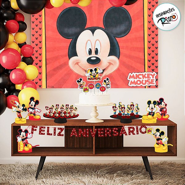 Kit Festa Fácil Mickey 39 Itens - 01 Unidade - Disney Original - Piffer