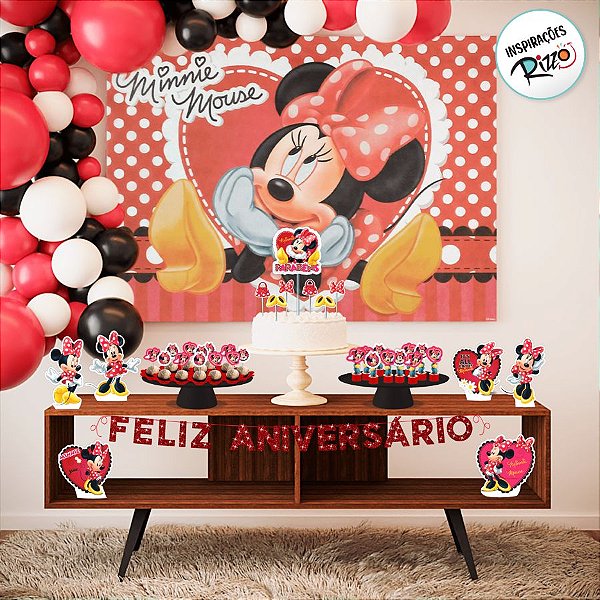 Kit Festa Fácil Minnie 39 Itens - 01 Unidade - Disney Original - Piffer