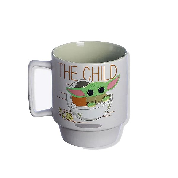Caneca de Cerâmica Tina Baby Yoda Grogu Star Wars The Mandalorian - 400ml - 1 unidade - Disney Original  - Rizzo