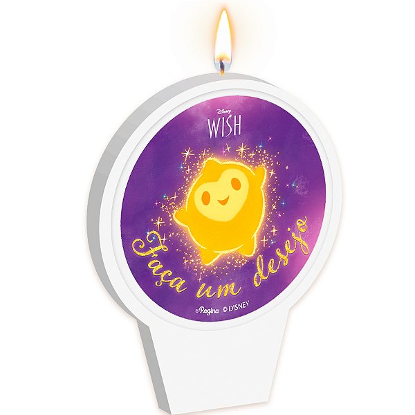 Vela Wish - 6,5cm - 1 unidade - Disney Original  - Rizzo
