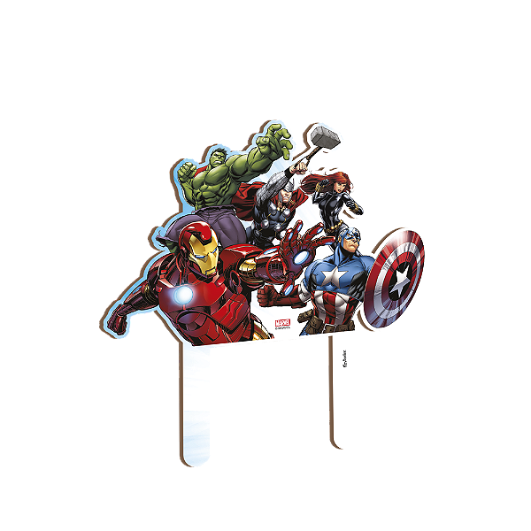Topo Para Bolo Avengers - 1 Unidade - Disney Original - Rizzo