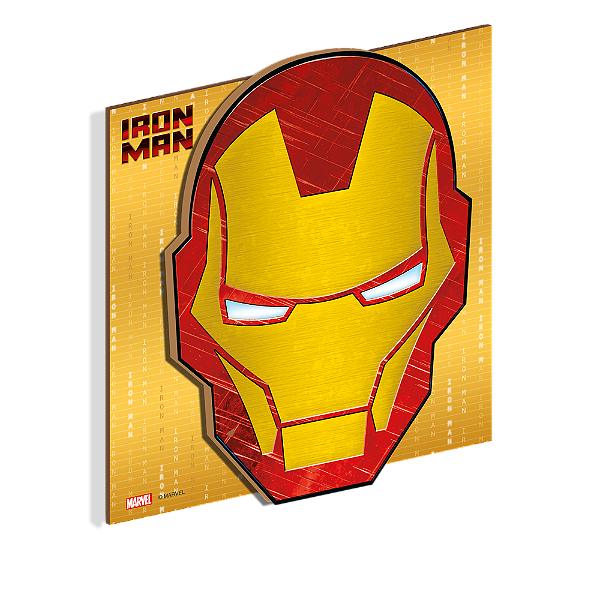 Quadro Decorativo MDF Homem de Ferro Avengers - 1 Unidade - Disney Original - Rizzo