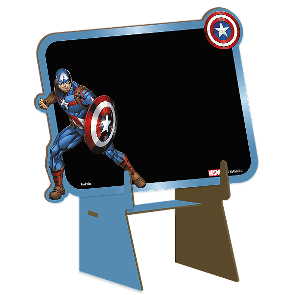 Lousa Decorada MDF P Capitão América Avengers - 1 Unidade - Disney Original - Rizzo