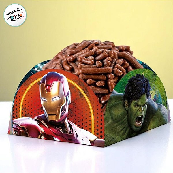Porta Forminha para Doces Festa Avengers Game Verse - 50 unidades - Disney Original - Rizzo