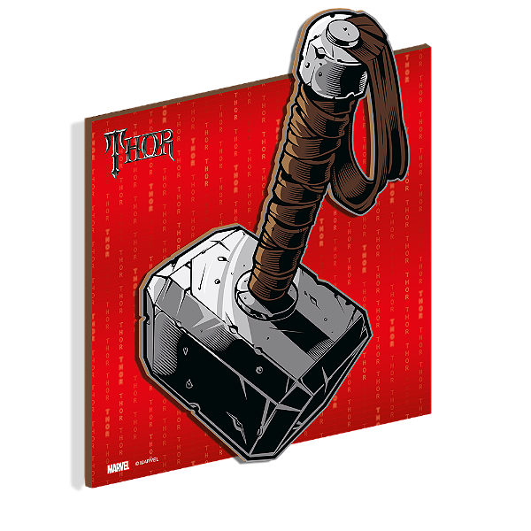 Quadro Decorativo MDF Thor Avengers - 1 Unidade - Disney Original - Rizzo.