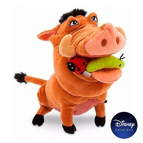 Pelúcia Pumba Rei Leão Disney - 27x30cm - Disney Original - 1 Un - Rizzo