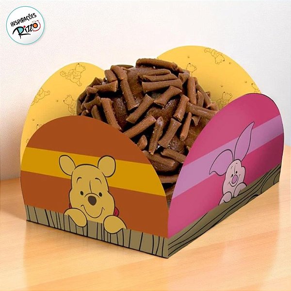 Porta Forminha para Doces Festa Pooh e Sua Turma - 40 unidades - Disney Original - Rizzo Festas