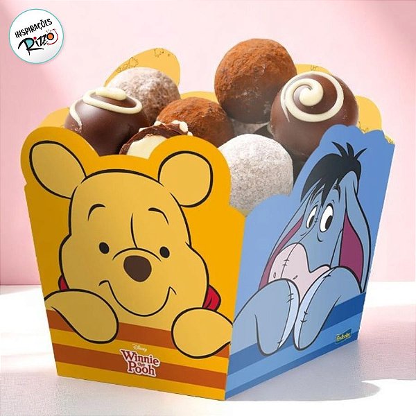 Cachepot Festa Pooh e sua Turma - 8 unidades - Disney Original - FestColor