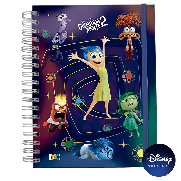 Caderno Mini Smart Com Folhas Reposicionáveis - Divertidamente - Ref. 5035 - Disney Original - 1 unidade - Rizzo