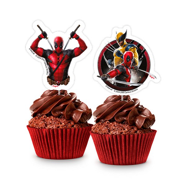 Pick Decorativo - Deadpool - 8 unidades - Disney Original - Rizzo