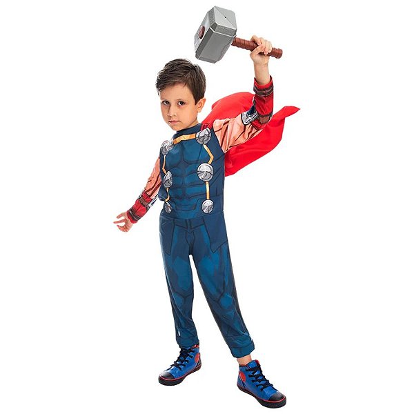Fantasia Vingadores Clássica Thor Infantil  - 1 unidade - Disney Original - Rizzo