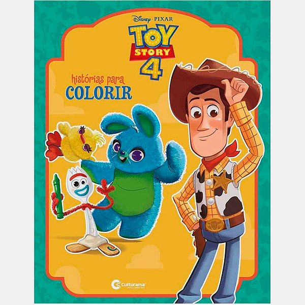 Livro Para Ler e Colorir - Toy Story 4 - 1 unidade - Disney Original - Rizzo