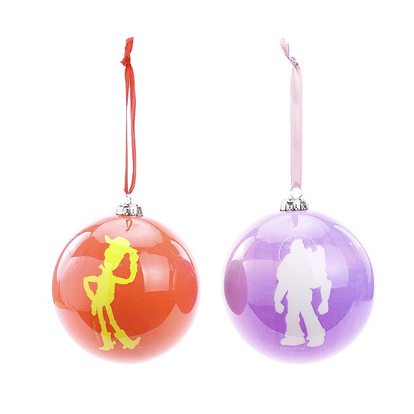 Kit Bola de Natal - Toy Story - 10 cm - Natal Disney - 2 unidades - Disney Original - Rizzo