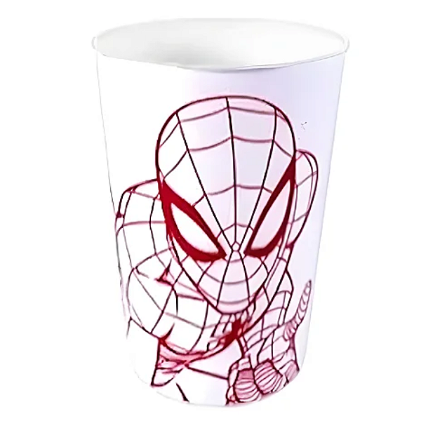 Copo de Plástico Homem Aranha Branco - 320ml - 1 unidade - Disney Original - Rizzo