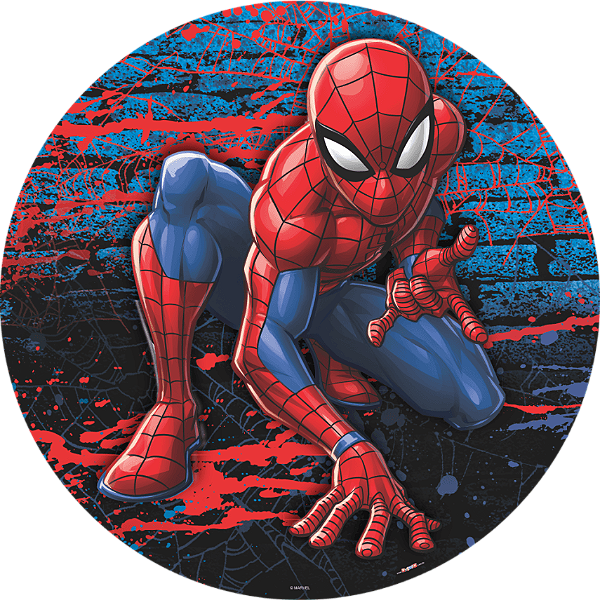 Painel Sublimado Redondo em Tecido Homem Aranha 1,55m -01 unidade - Disney Original - Rizzo
