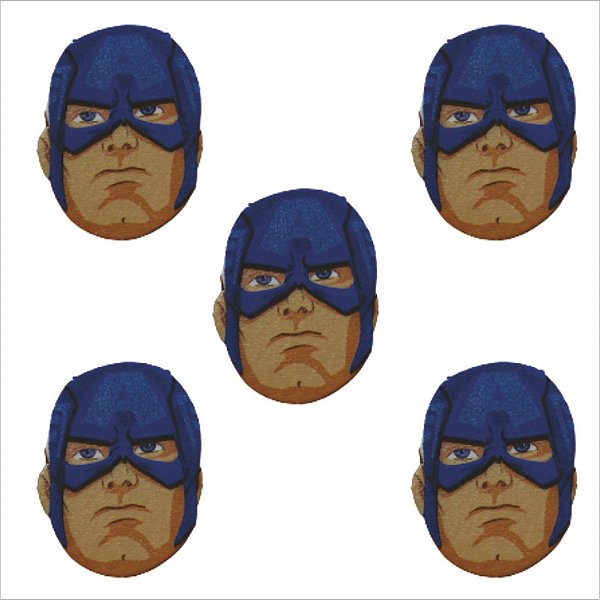 Mini Carinha Cartonato e EVA - Vingadores - Capitão América - 01 unidade - Disney Original - Rizzo