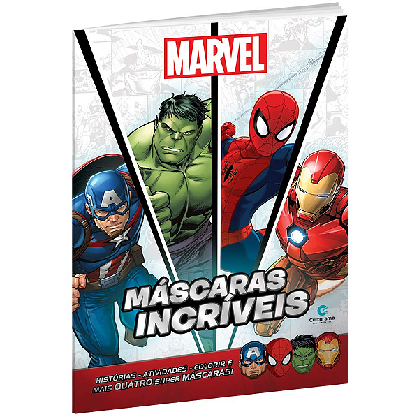 Livro Mascaras Incríveis Marvel - 01 Unidade - Disney Original - Rizzo