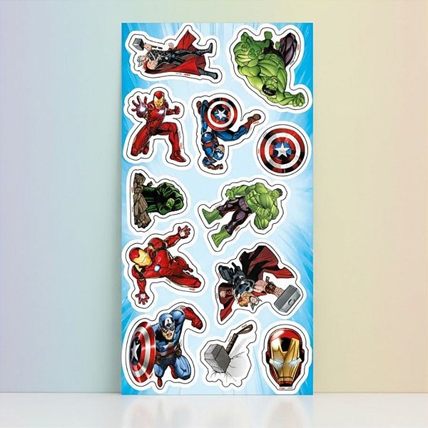 Adesivo - Vingadores - 12 unidades - Disney Original - Rizzo