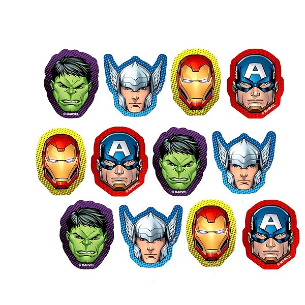 Aplique - Vingadores - 12 unidades - Disney Original - Rizzo