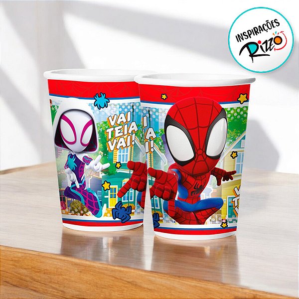 Copo de Papel - Spidey - 180ml - 8 unidades - Disney Original - Rizzo