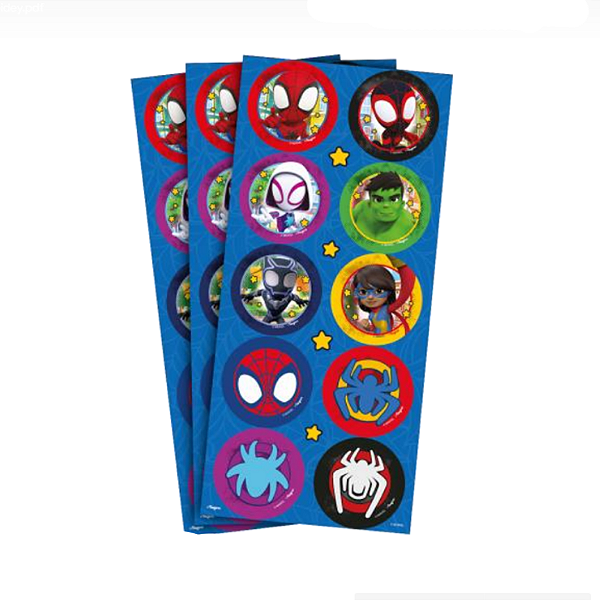 Adesivo Decorativo - Spidey e Seus Amigos Espetaculares - 30 UN - Disney Original - Rizzo