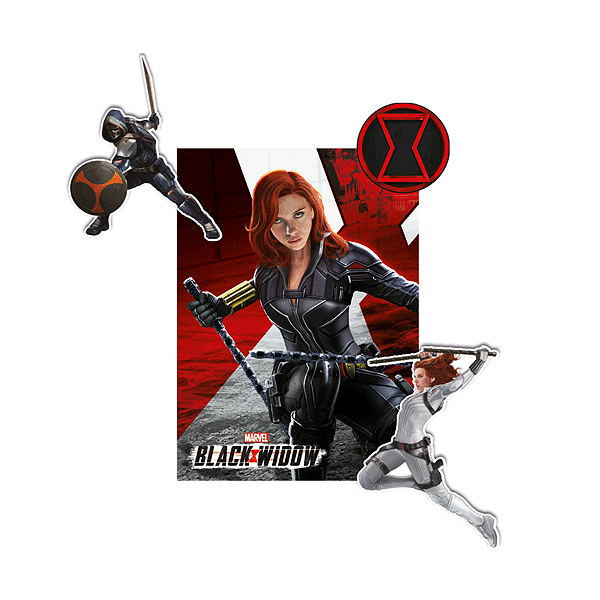 Kit Decorativo Festa Viúva Negra - 8pçs - 01 unidades - Disney Original - Rizzo