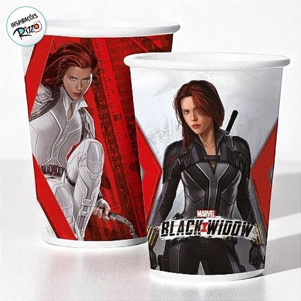 Copo de Papel Festa Festa Viúva Negra - 180ml -12 unidades - Disney Original - Rizzo