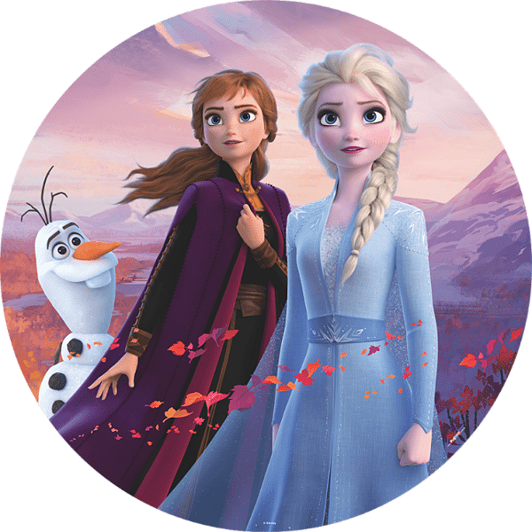 Painel Sublimado Redondo em Tecido Frozen 2 - 1,55m -01 unidade - Disney Original - Rizzo