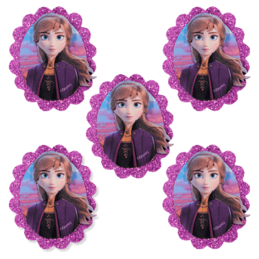 Mini Carinha Impresso em EVA - Frozen 2 - Anna - 5x6cm- 01 unidade - Disney Original - Rizzo