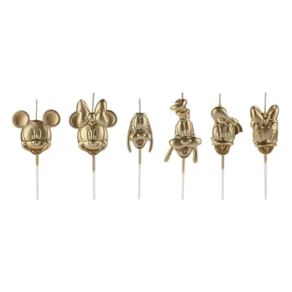 Vela Turma Mickey Dourada - Disney Original  - 1 unidade - Rizzo