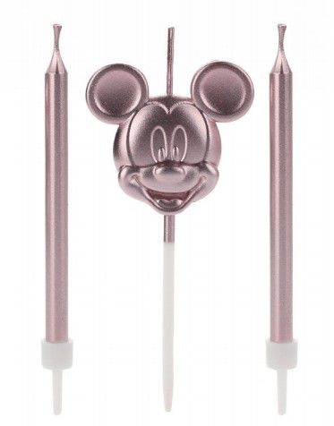 Vela Mickey Rosto Rose Gold Disney  - Disney Original - 1 unidade - Rizzo