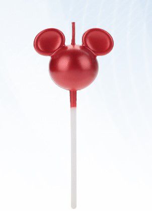 Vela Mickey 360 Vermelha - Disney Original - 1 unidade - Rizzo