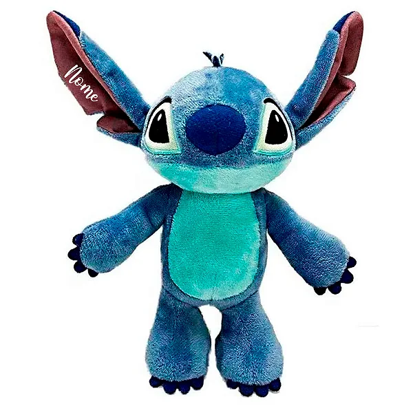 Pelúcia Stitch Personalizado Com Nome Na Orelha - 20 cm - 1 unidade - Disney Original - Rizzo