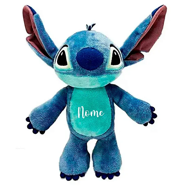 Pelúcia Stitch Personalizado Com Nome Na Barriga - 20 cm - 1 unidade - Disney Original - Rizzo