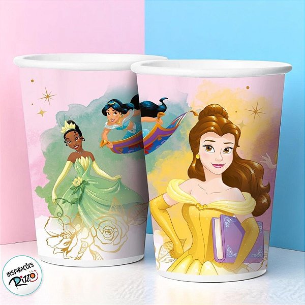 Copo Papel 180ml - Princesas Disney - 8 unidades - Disney Original - Rizzo