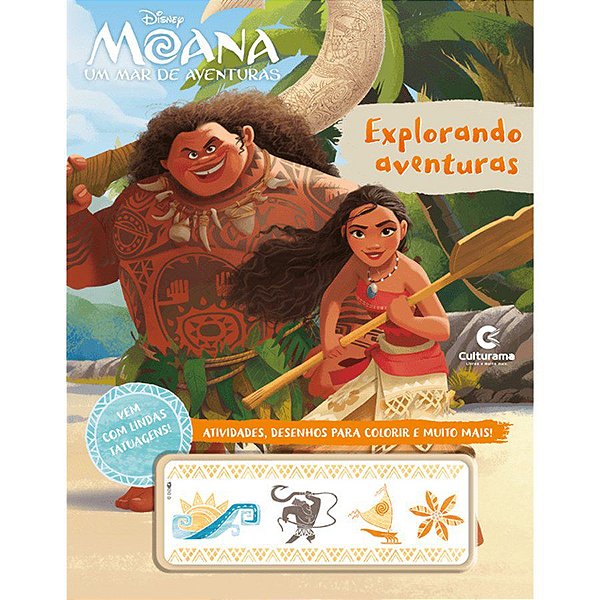 Livro Explorando Aventuras - Moana  - 1 unidade - Disney Original - Rizzo